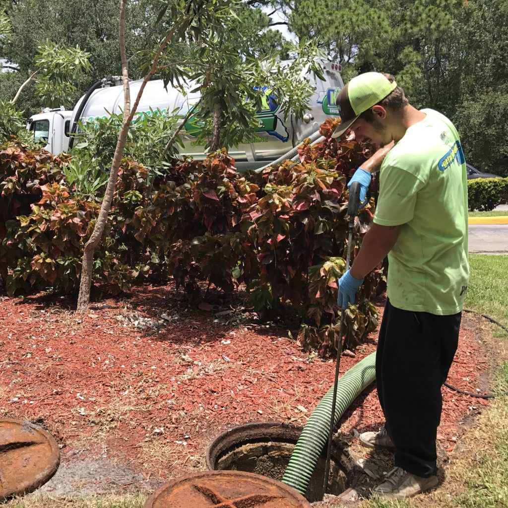 cleaning a grease trap