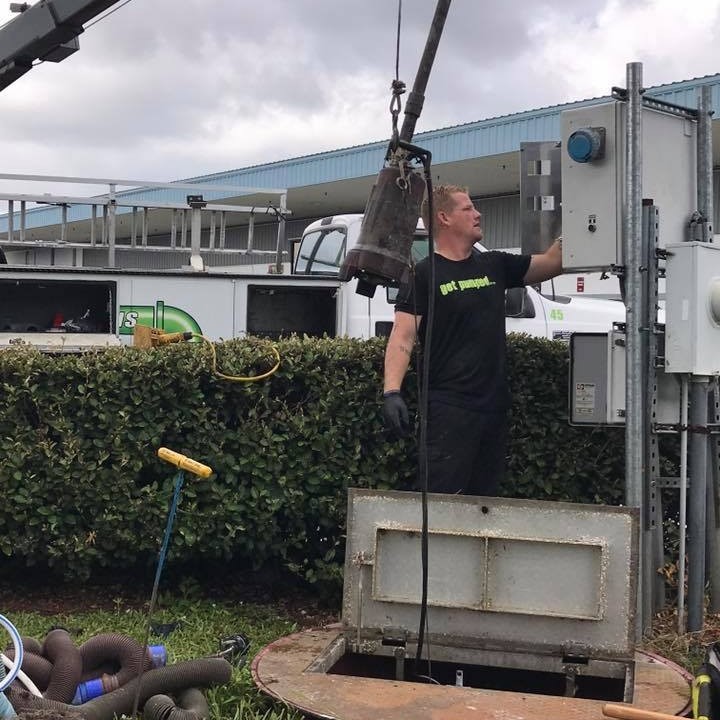 a sewer lift station being assessed